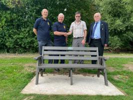 Geoff Ashfield Chairperson for Edward Marsh Centre, President John Brown and other members of Kinver Rotary Club
